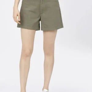 Solid Women Dark Green Denim Shorts