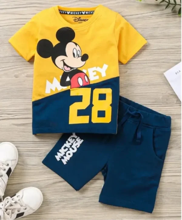Baby Boys Casual T-shirt Shorts, Pant  (YELLOW, NAVY)