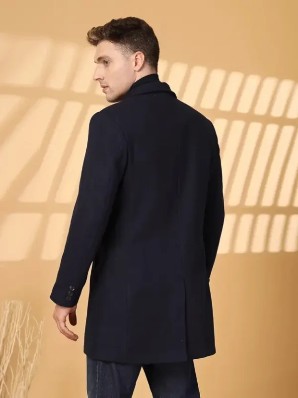 Tweed Solid Coat For Men - Image 2