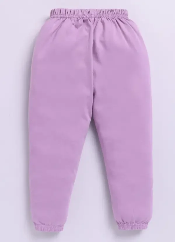 Baby Girls Casual Top Pyjama  (Purple) - Image 4