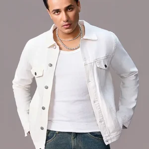 Men Washed Denim Jacket