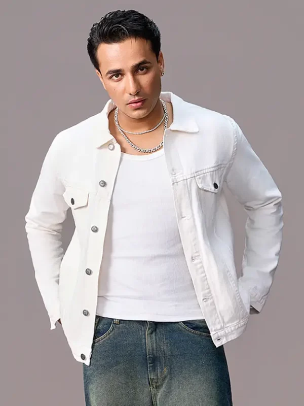 Men Washed Denim Jacket