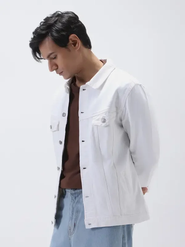 Men Washed Denim Jacket - Image 2