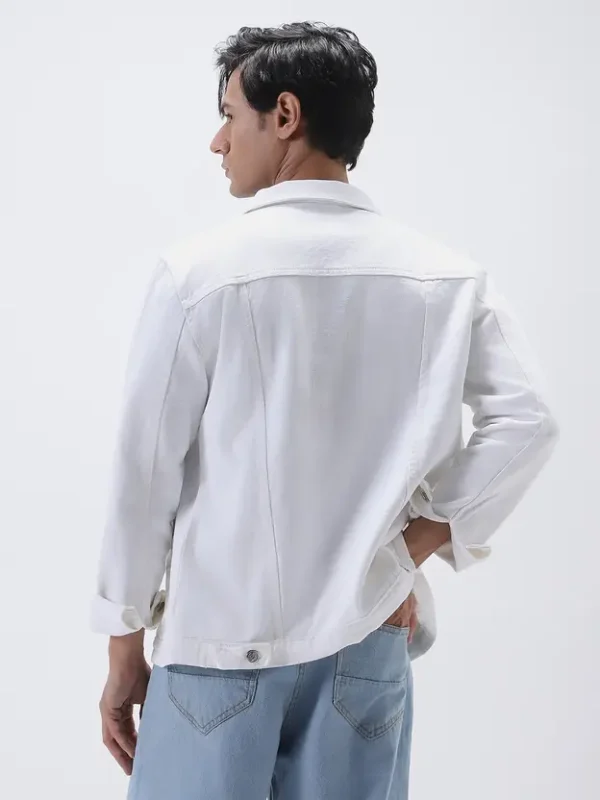 Men Washed Denim Jacket - Image 3
