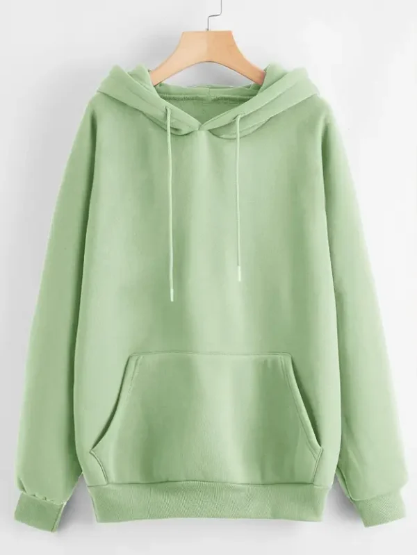 Women Full Sleeve Solid Hooded - Image 4