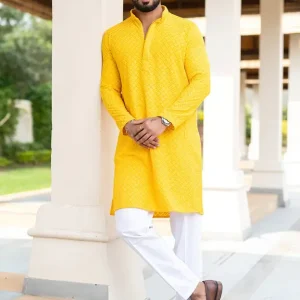 Men Pure Cotton Kurta Pyjama Set