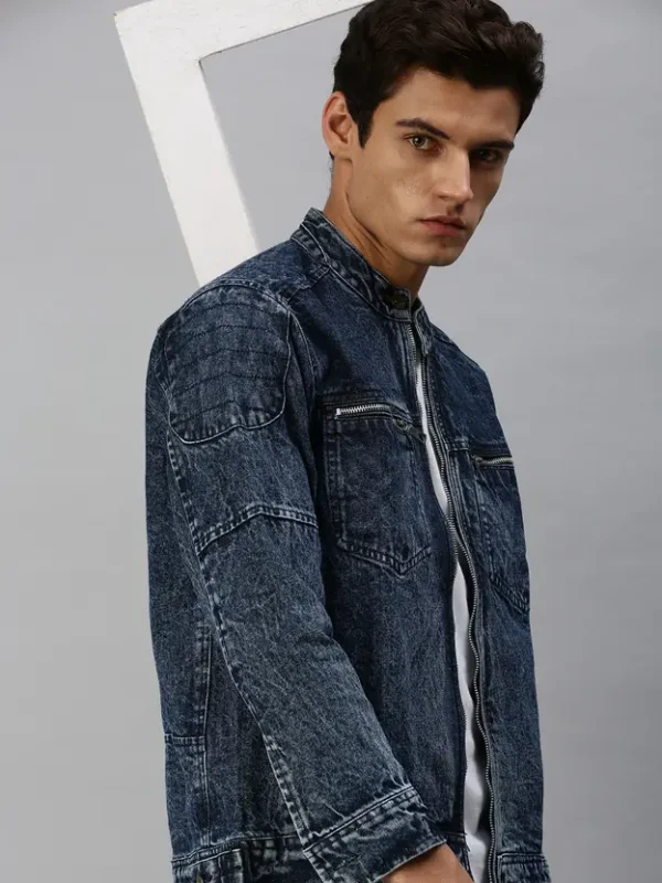 Men Dyed/Ombre Denim Jacket - Image 2