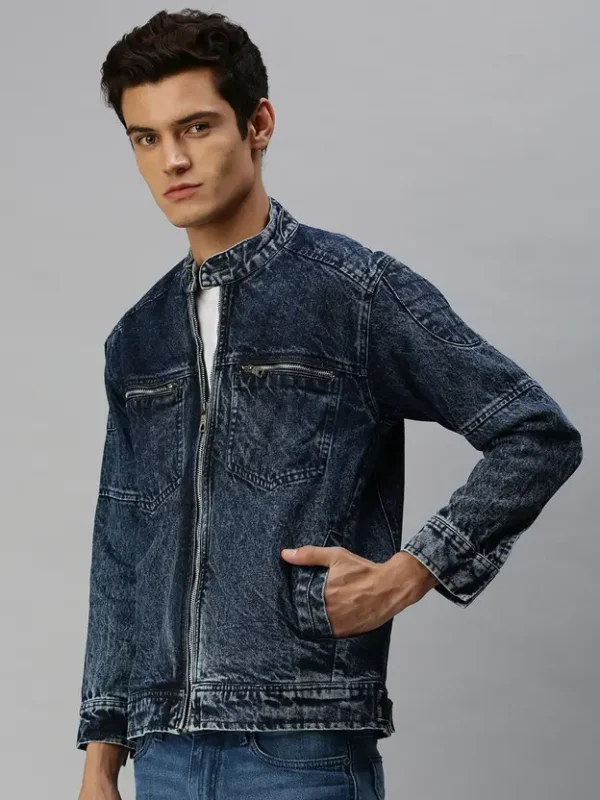 Men Dyed/Ombre Denim Jacket - Image 3