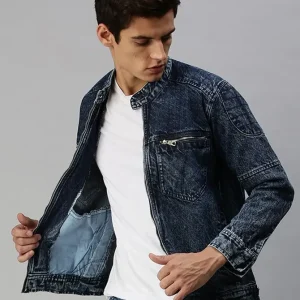 Men Dyed/Ombre Denim Jacket