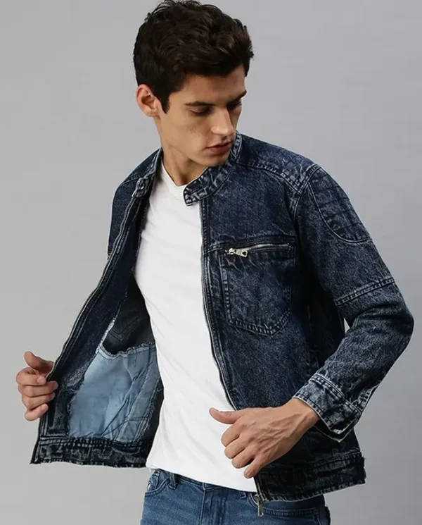 Men Dyed/Ombre Denim Jacket