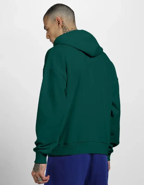 Men Full Sleeve Solid Hooded - Image 2