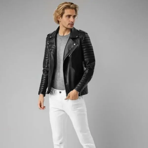 Men Solid Biker/Riding Jacket - Image 4