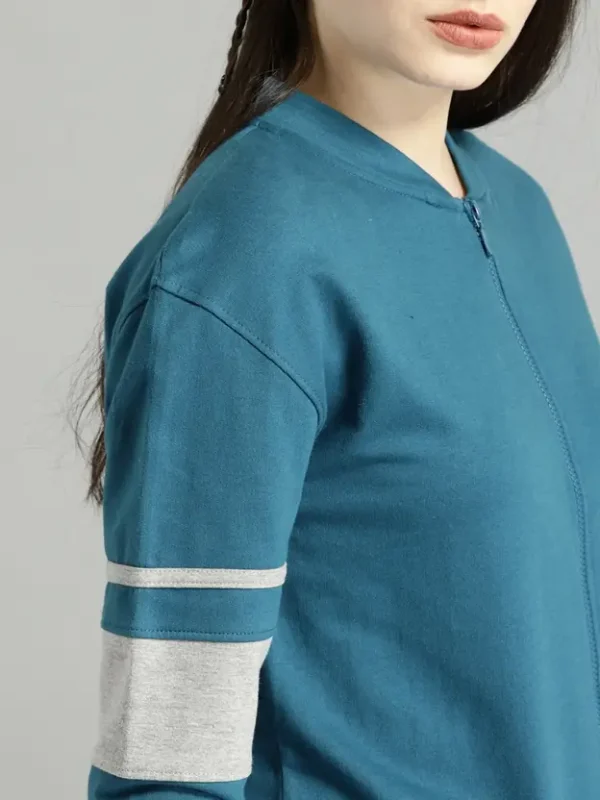 Women Full Sleeve Solid Sweatshirt - Image 3