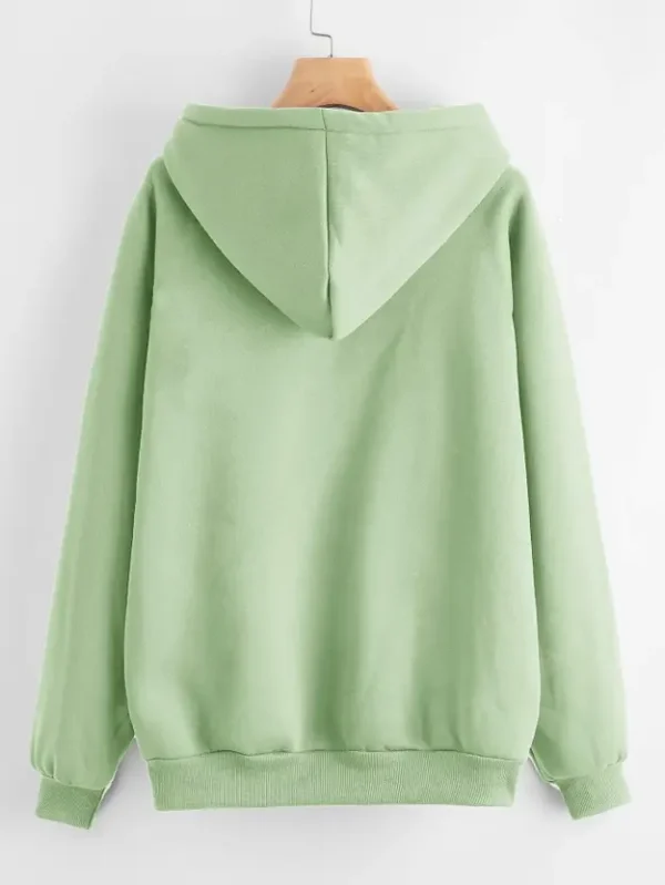 Women Full Sleeve Solid Hooded - Image 2