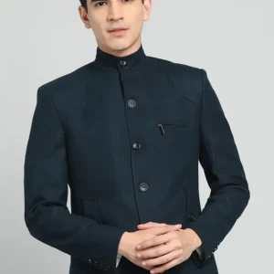 Polyester Viscose Blend Solid Coat For Men