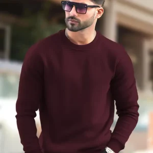 Men Full Sleeve Solid Sweatshirt