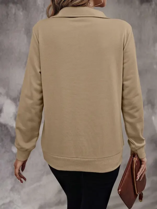 Women Full Sleeve Solid Sweatshirt - Image 2