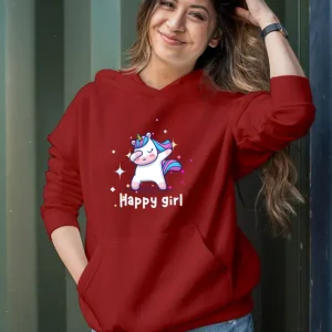 Women Full Sleeve Printed Hooded