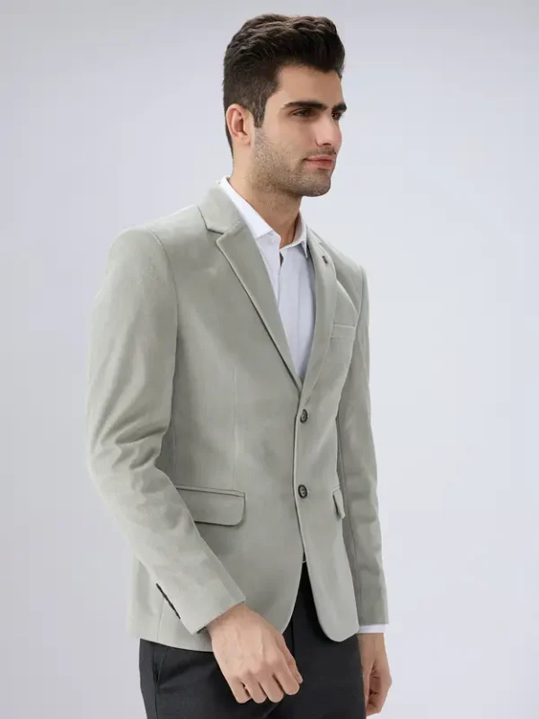 Men Solid Single Breasted Casual Blazer  (Light Green)