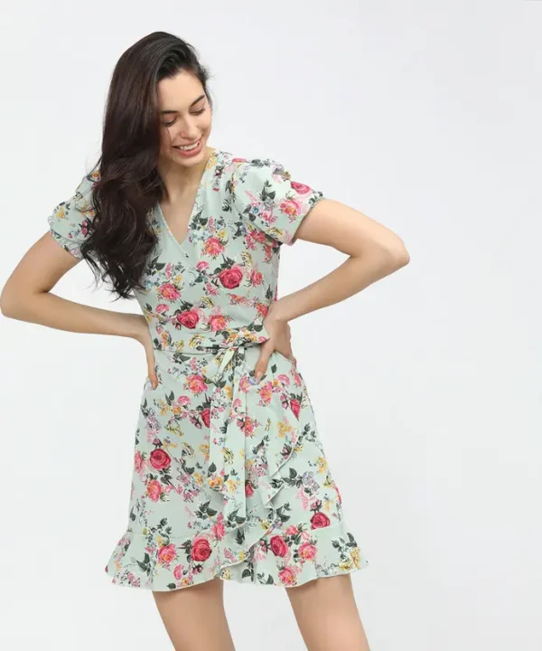 Women Skater Multicolor Knee Length Dress