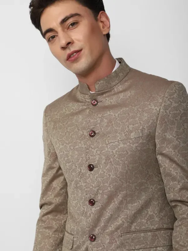 Men jodpuri bandhgala Solid Suit - Image 2