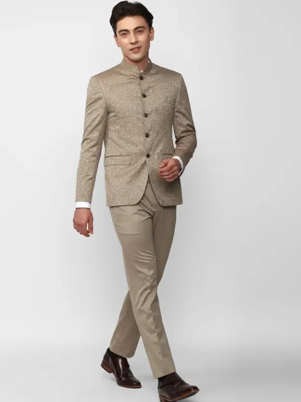 Men jodpuri bandhgala Solid Suit - Image 4