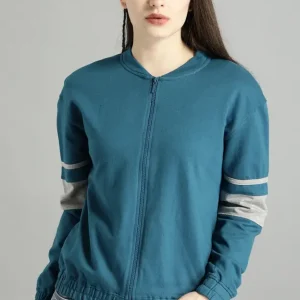 Women Full Sleeve Solid Sweatshirt
