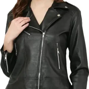 Women Solid Biker/Riding Jacket