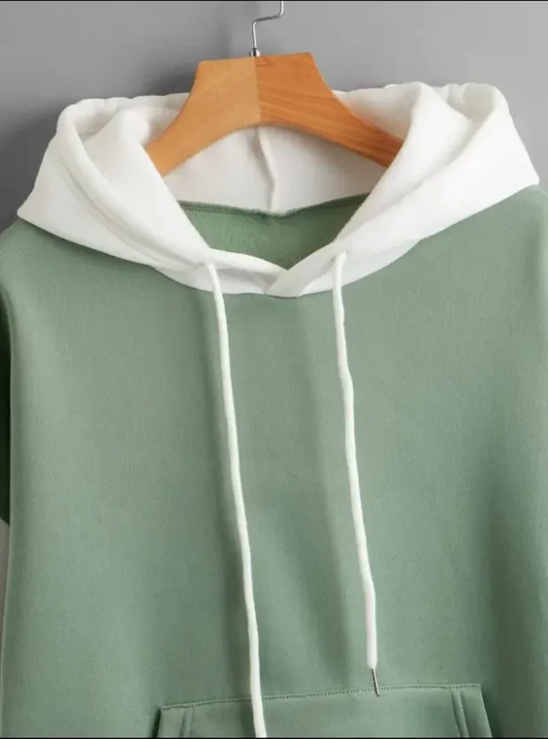 Women Full Sleeve Color Block Hooded - Image 3