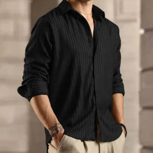 Men Regular Fit Self Design Casual Shirt